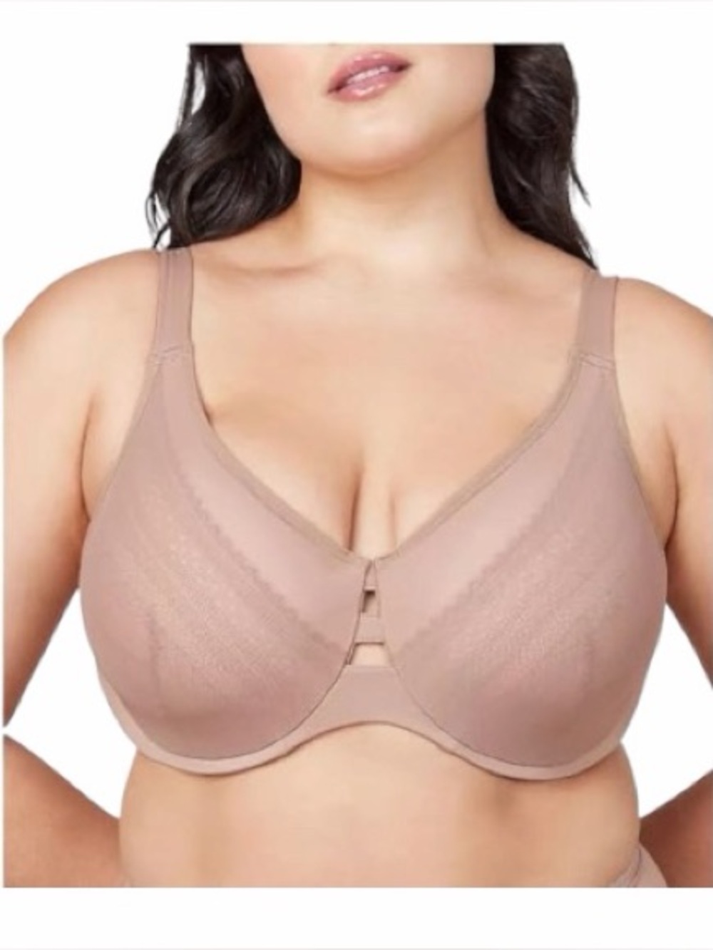 Spanx Illusion Lace Minimizer Bra Cafe Au Lait Vintage Rose 38D NWT